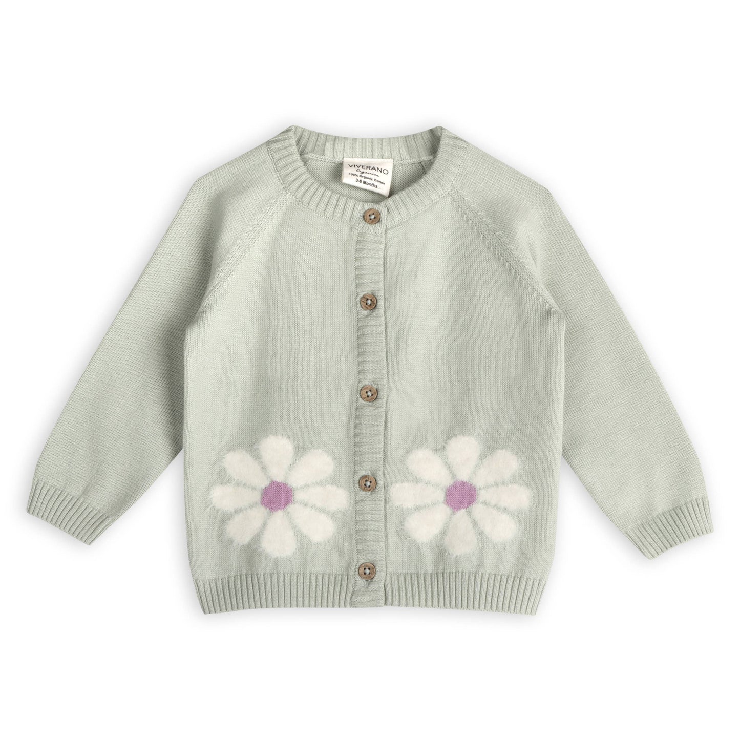 Flower & Heart Baby Sweater Cardigan & Pants Set -Organnic - Kids Clothing by Carlyle Avenue
