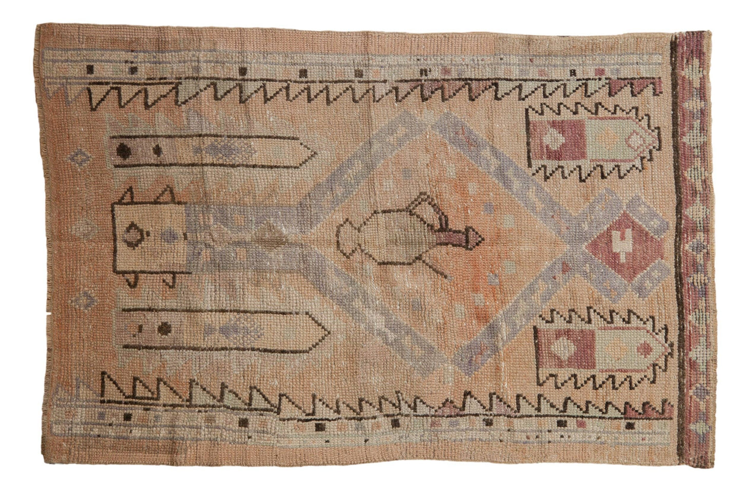 Vintage Distressed Oushak Rug w/Design Motif - Rug by Carlyle Avenue