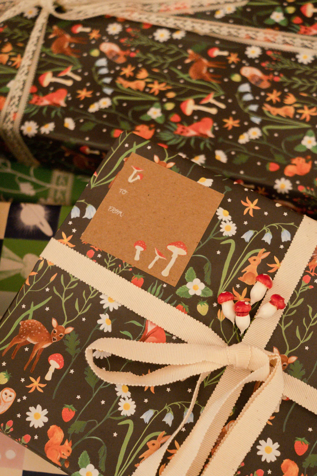 To/From Mushrooms Sticker Gift Tags - Gift Wrap by Carlyle Avenue