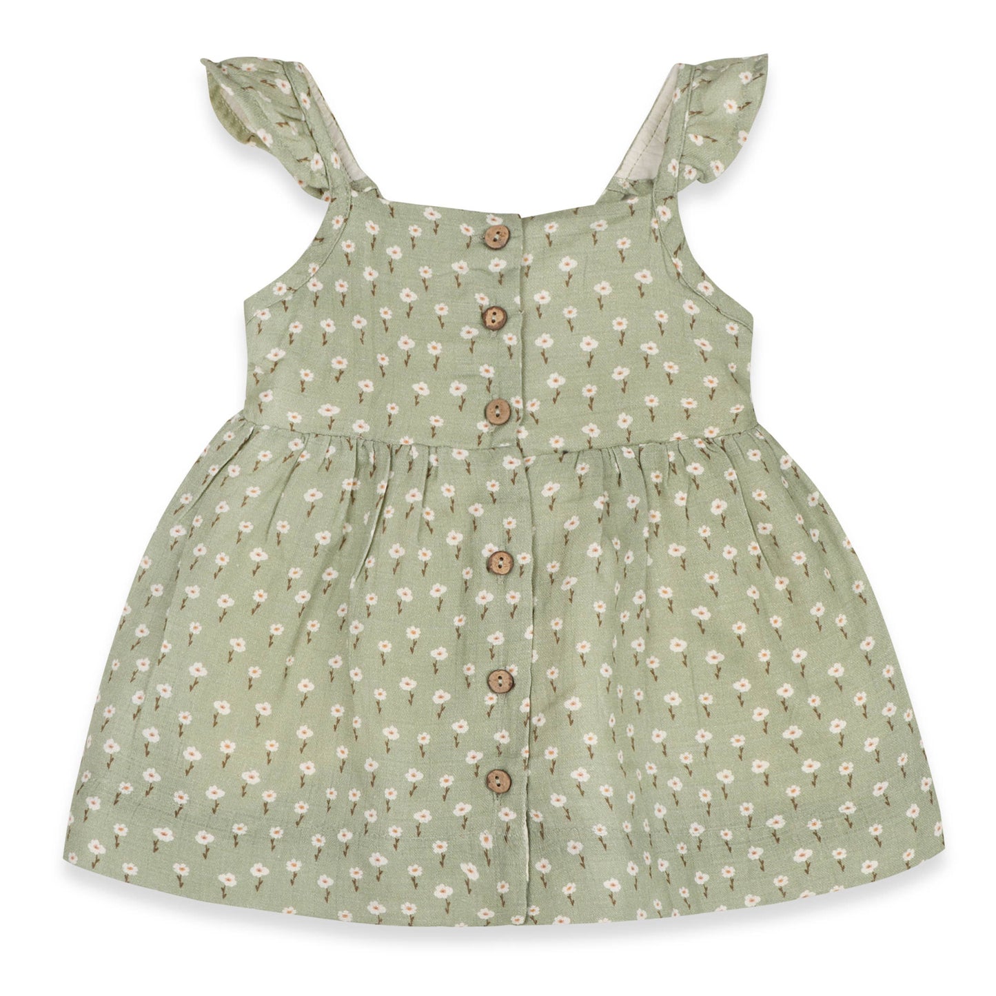Sage Floral Baby Dress + Bloomer (Organic Muslin) - Kids Clothing by Carlyle Avenue