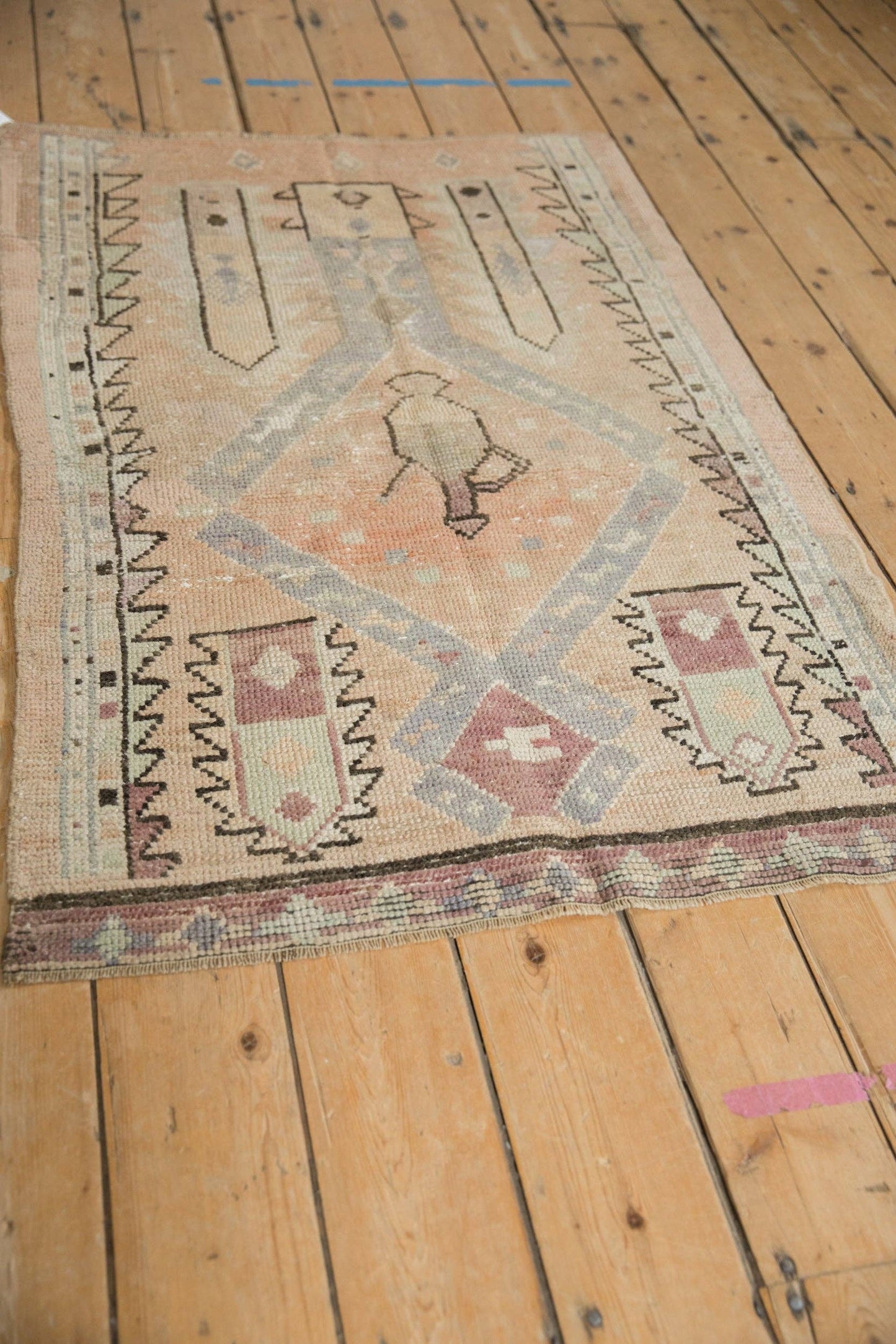 Vintage Distressed Oushak Rug w/Design Motif - Rug by Carlyle Avenue