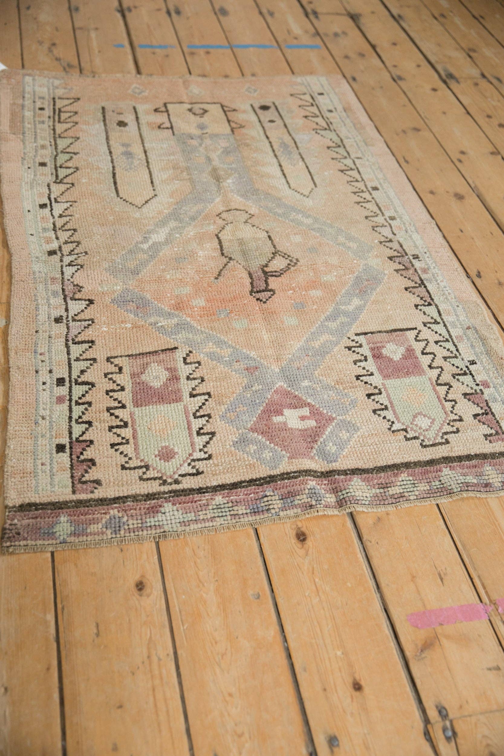 Vintage Distressed Oushak Rug w/Design Motif - Rug by Carlyle Avenue