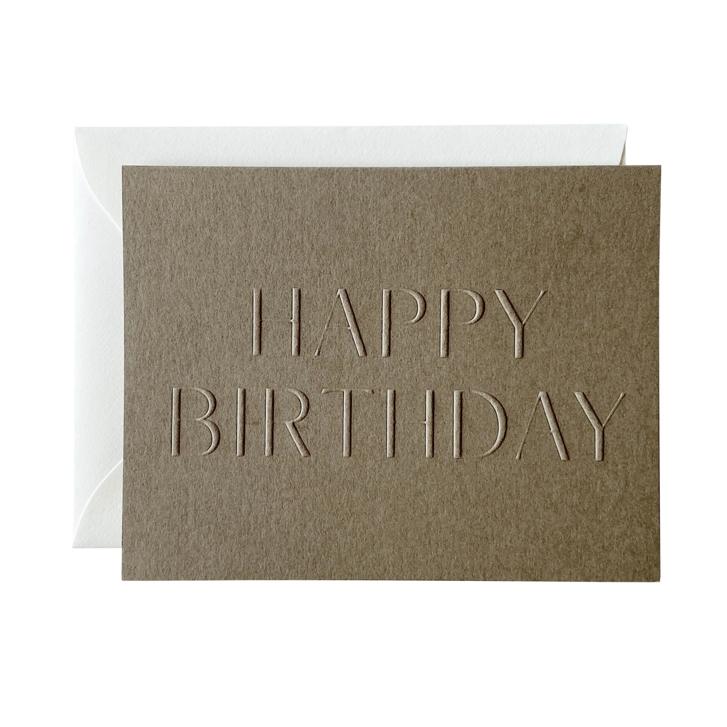 Happy Birthday No. 10: Sand / Single Card - by Carlyle Avenue