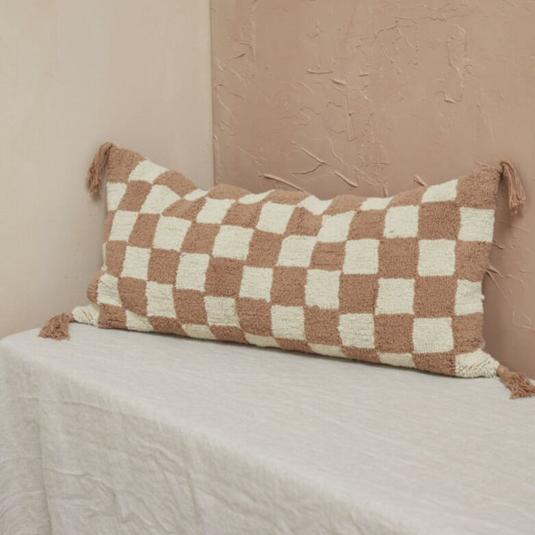 Checkered Lumbar Pillow - Throw Pillow by Carlyle Avenue