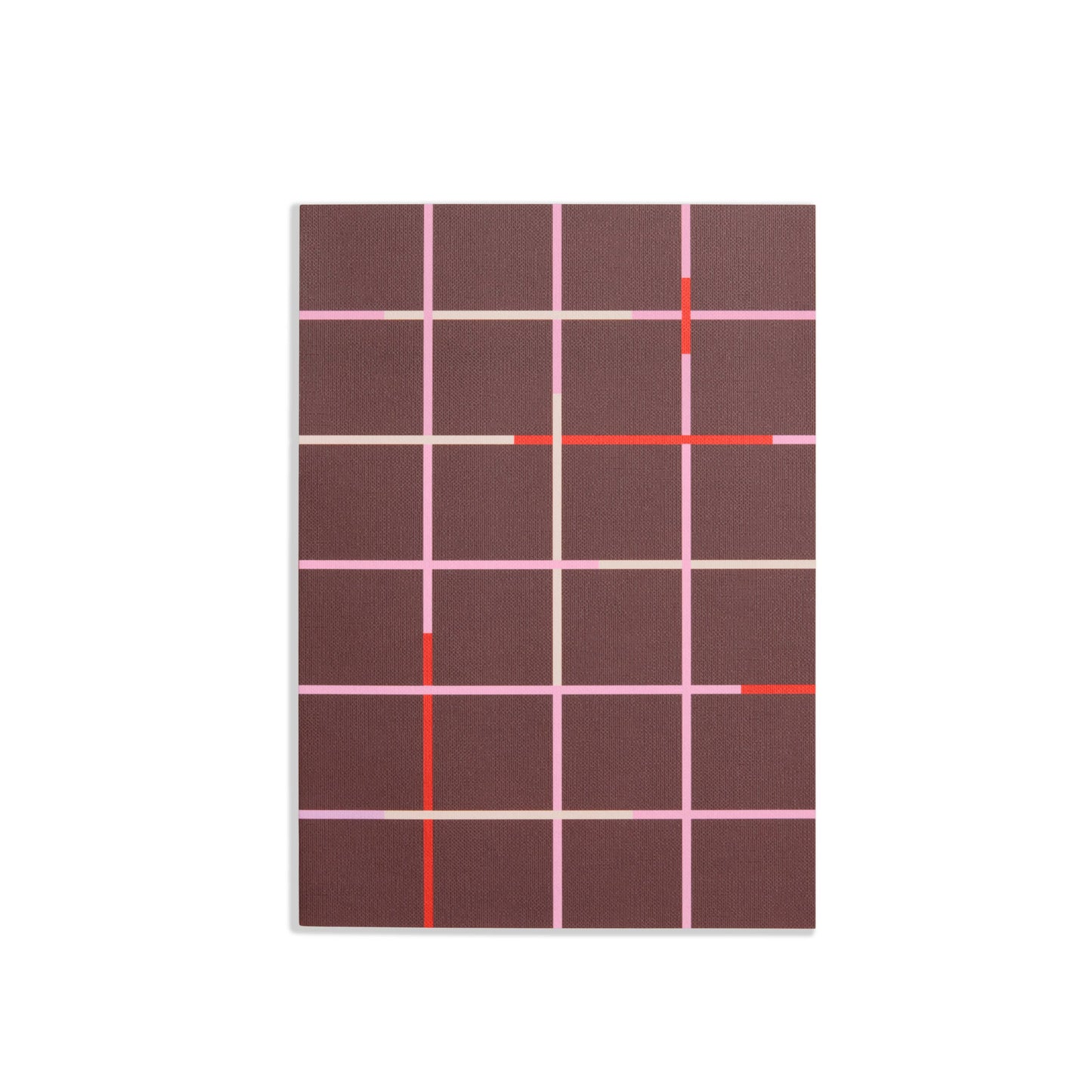 Object Notebook in Maroon Grid - Stationary by Carlyle Avenue