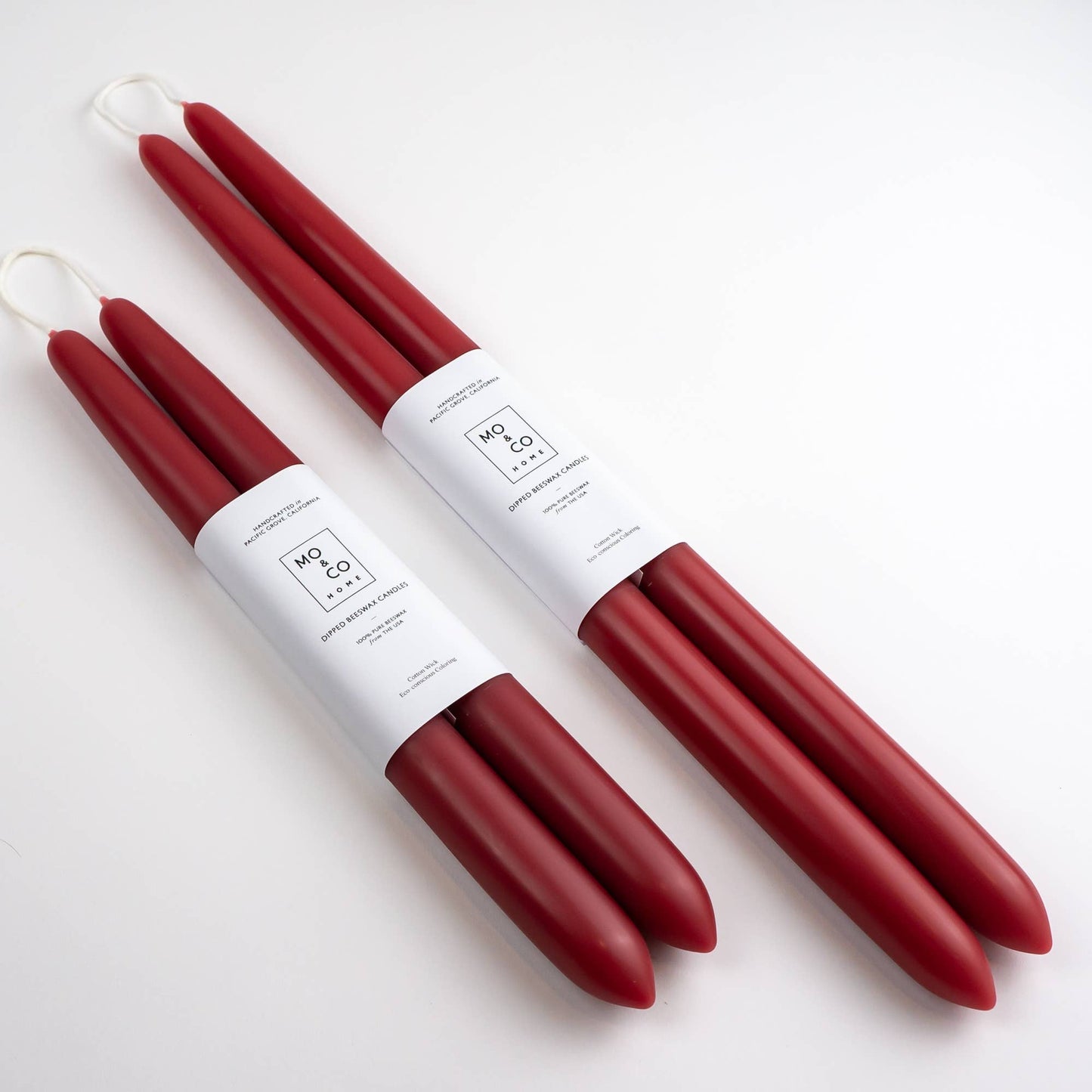 10" & 14" - 100% Beeswax Dipped Candles | Berry Red - by Carlyle Avenue