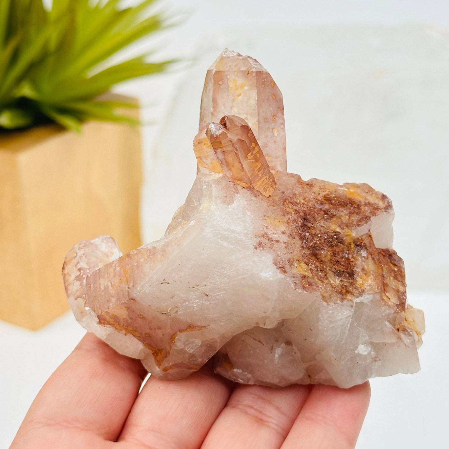 Tangerine Crystal Quartz Clusters