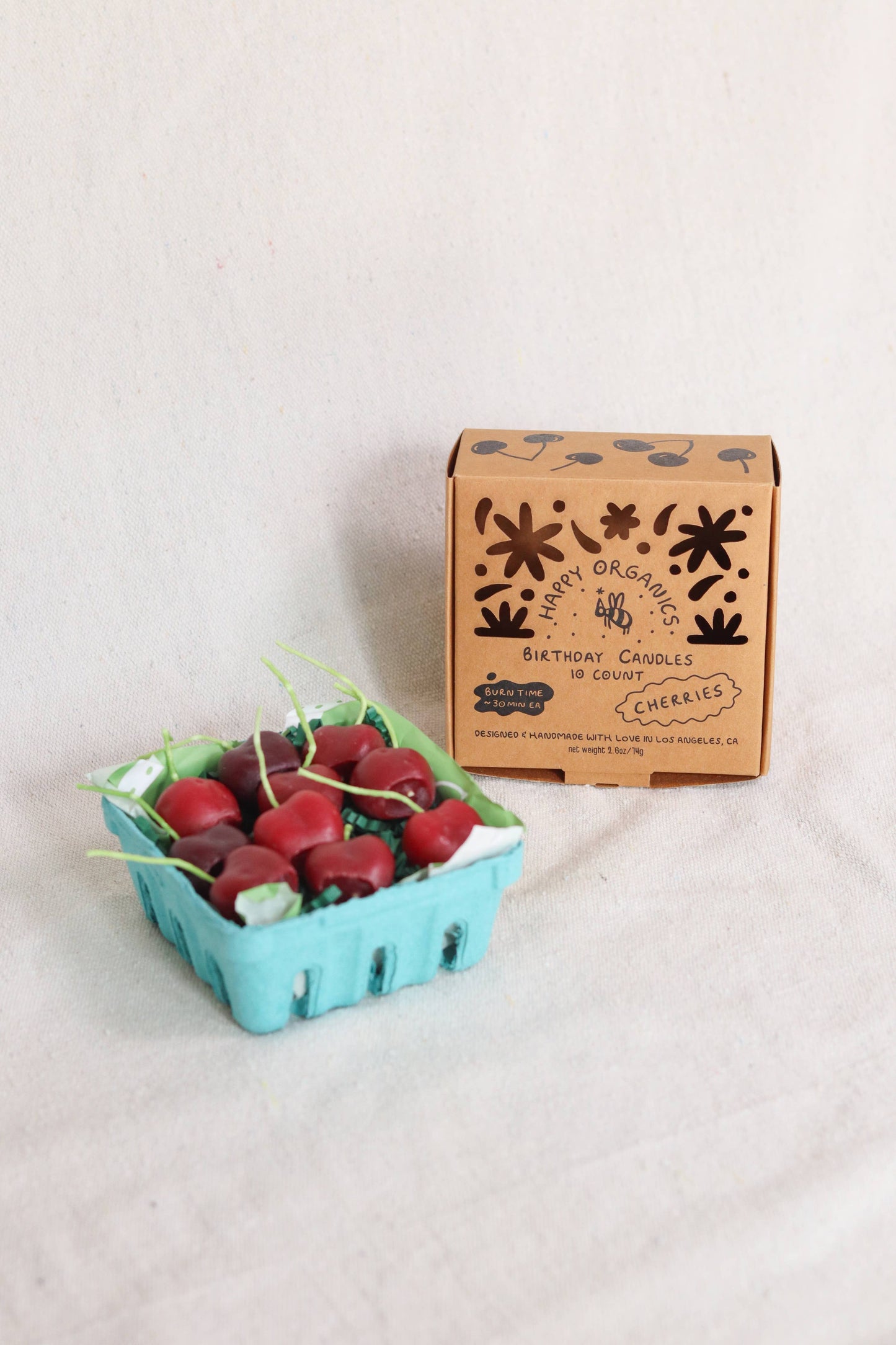 Cherry Beeswax Birthday Candles - Candles by Carlyle Avenue
