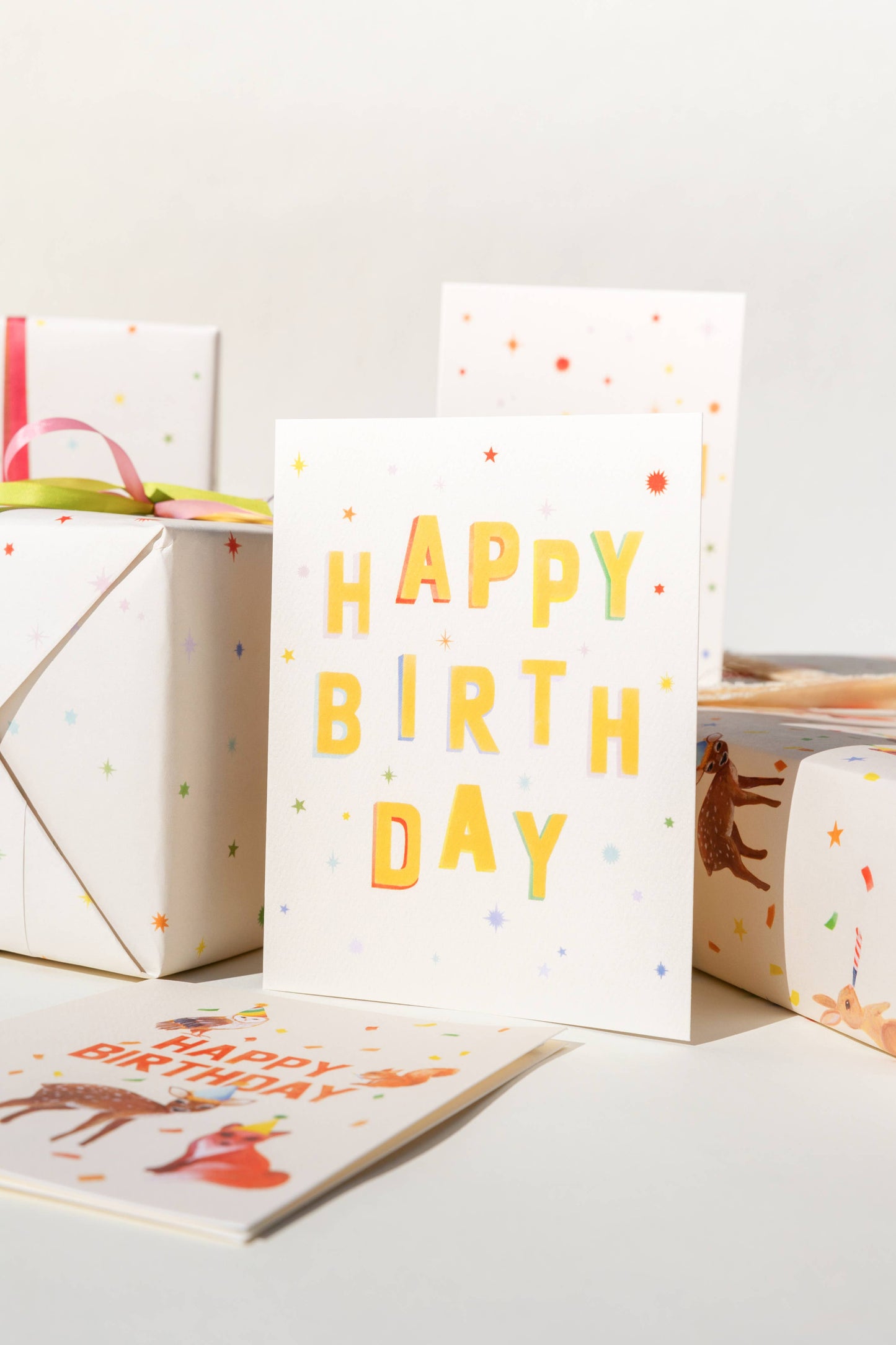 Rainbow Stars Birthday Card - Greeting Cards by Carlyle Avenue