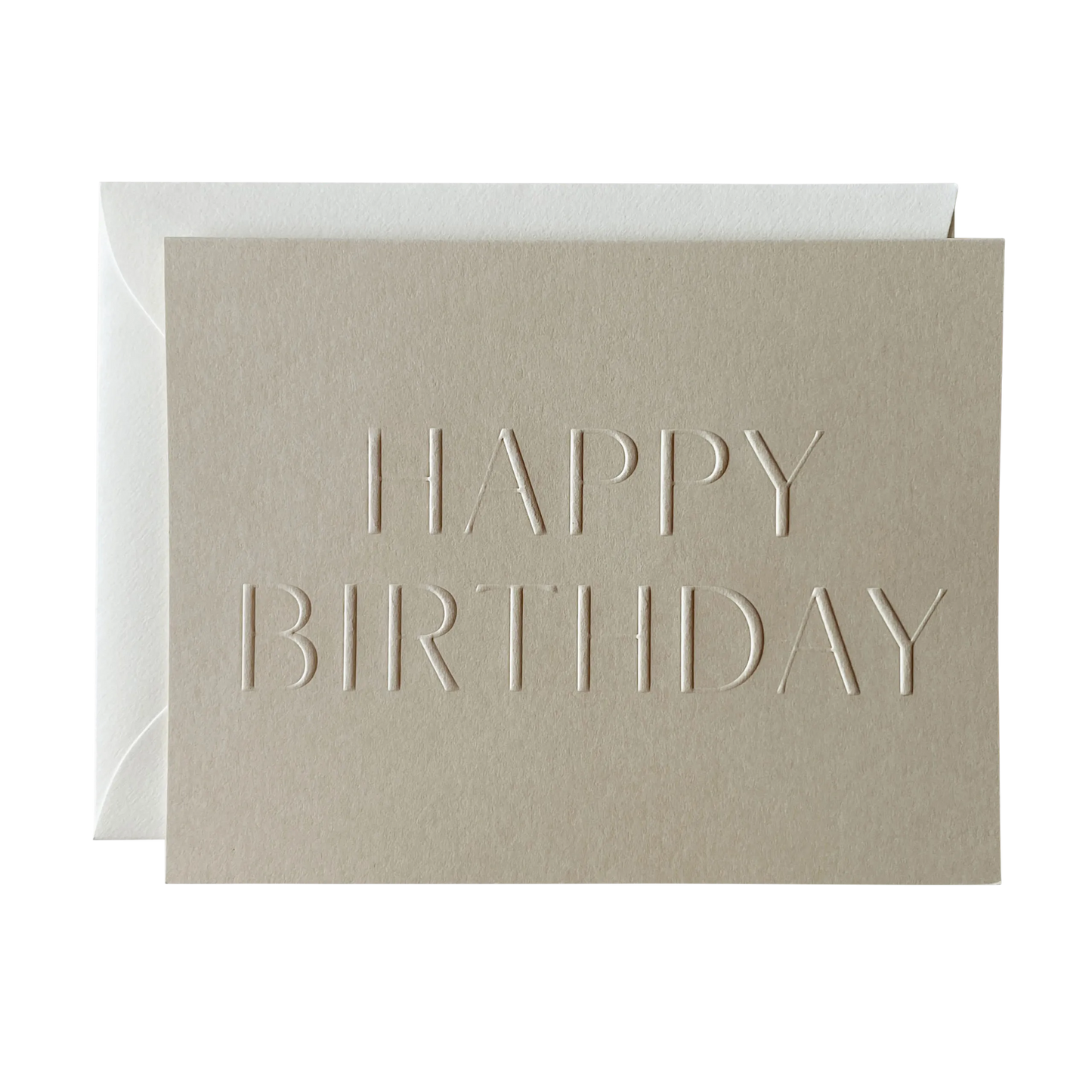 Happy Birthday No. 10: Sand / Single Card - by Carlyle Avenue