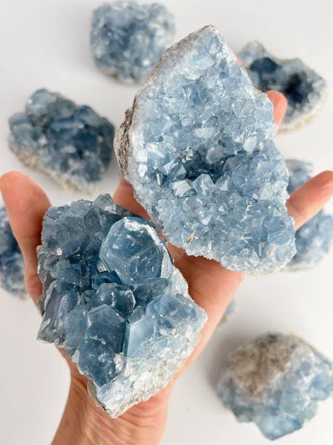 Blue Celestite Crystal Geodes - Decorative Accessories by Carlyle Avenue