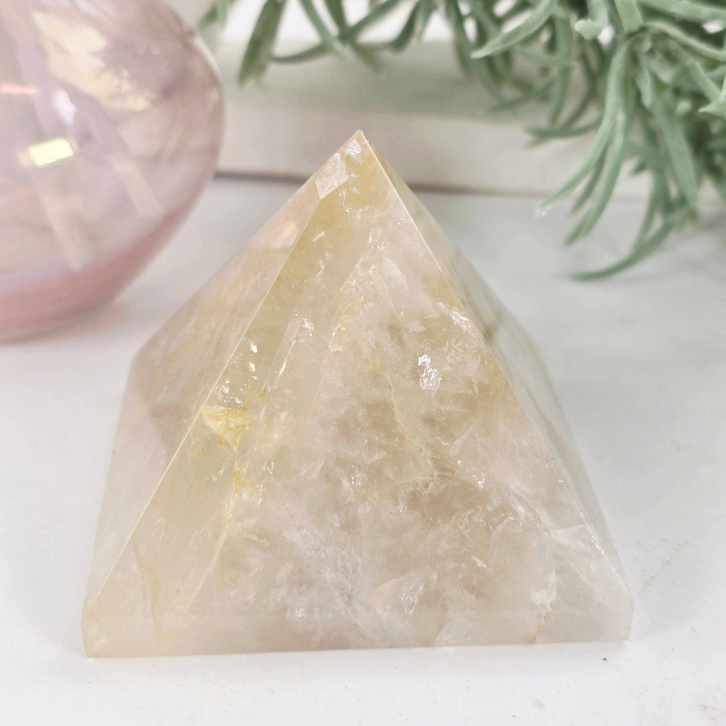 Golden Healer Crystal Pyramid - One-of-a-Kind - Decorative Accessories by Carlyle Avenue