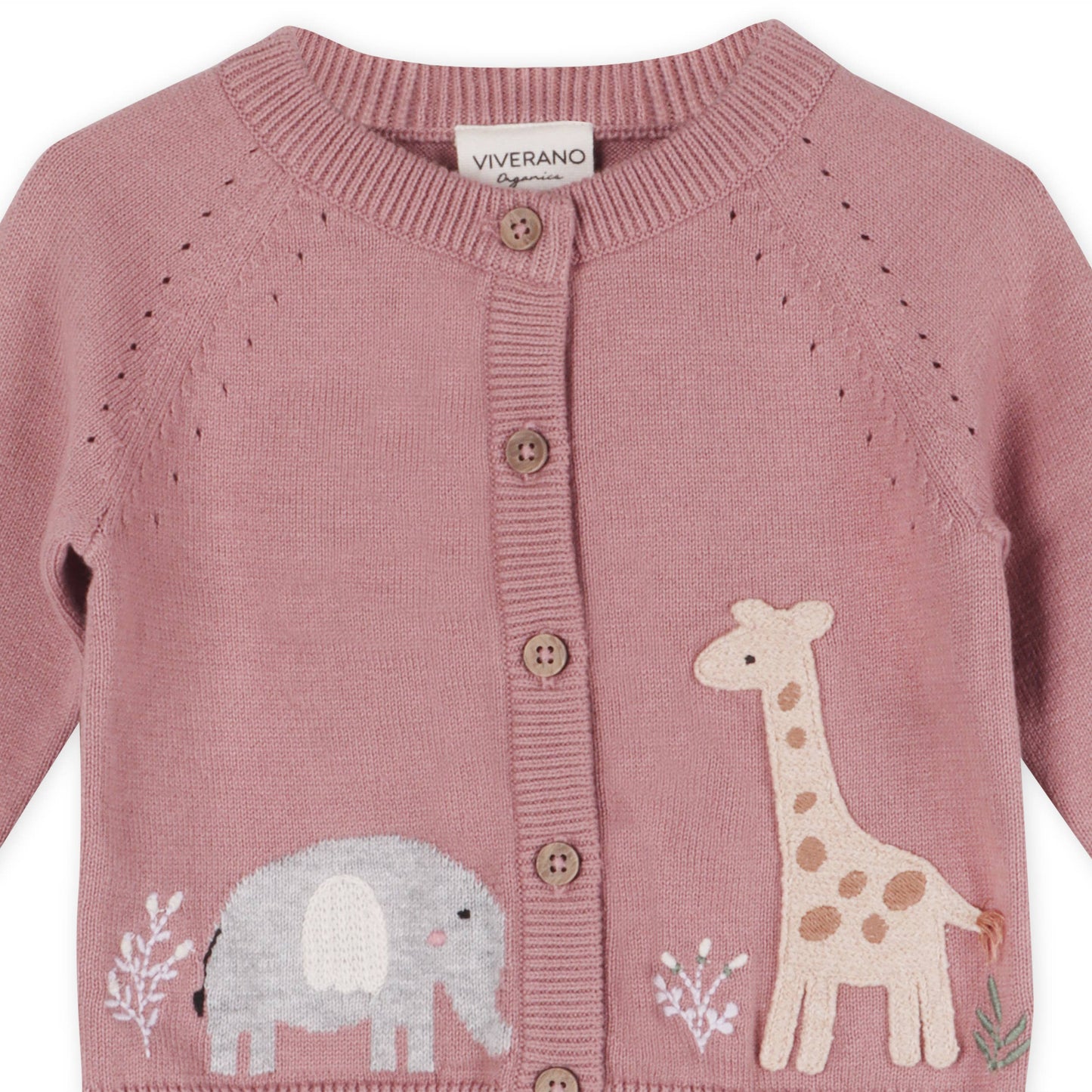 Giraffe Elephant Baby Cardigan Sweater (Organic) - by Carlyle Avenue