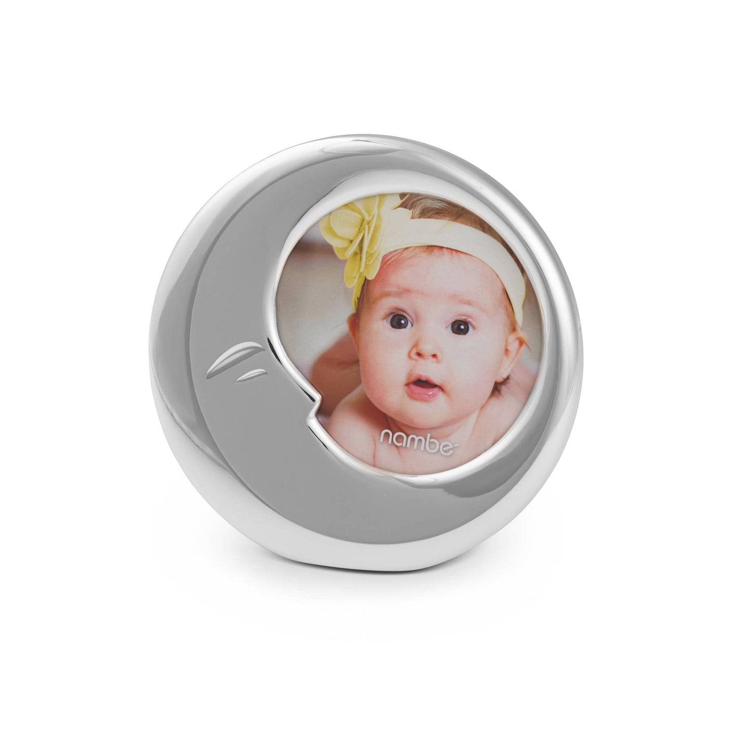 Baby Nambé Moon Frame, 6.25 L x 5 W x 6.25 H, Silver