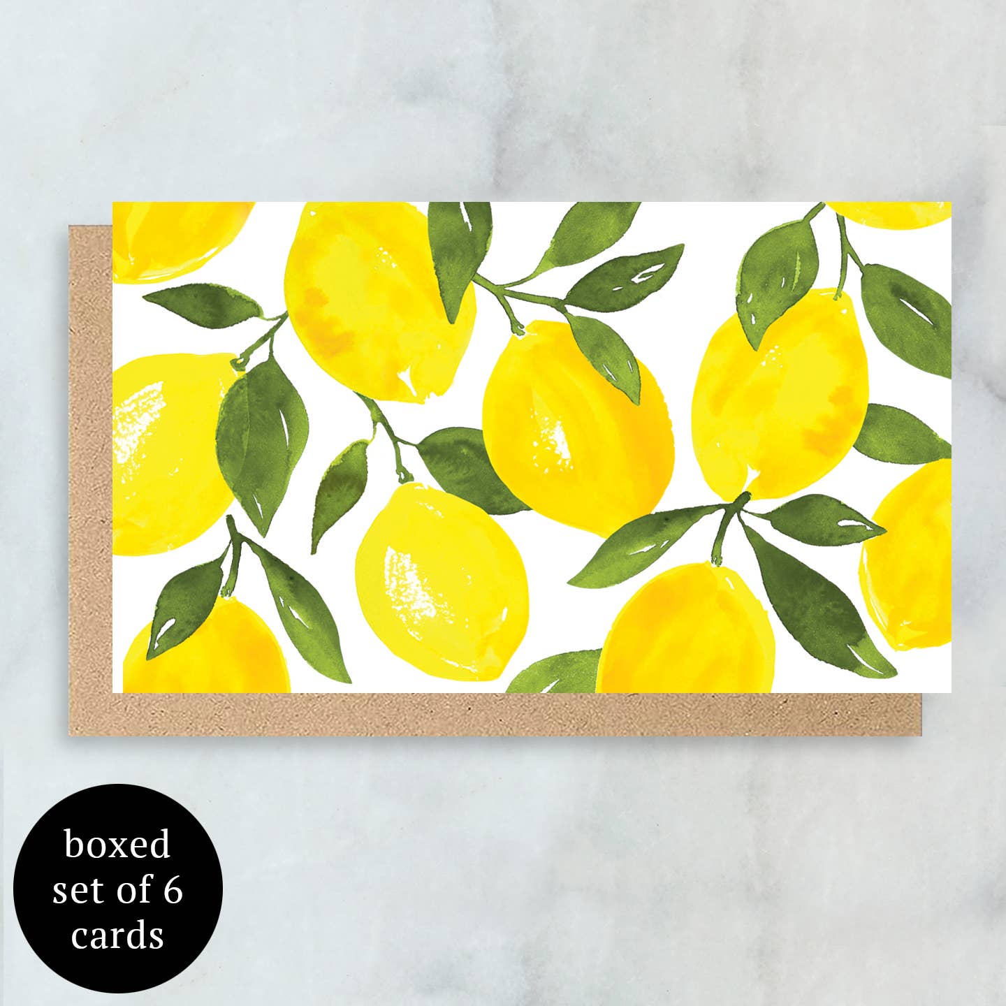 Lemon Mini Cards- Boxed Set of 6 | Blank Everyday - Greeting Cards by Carlyle Avenue