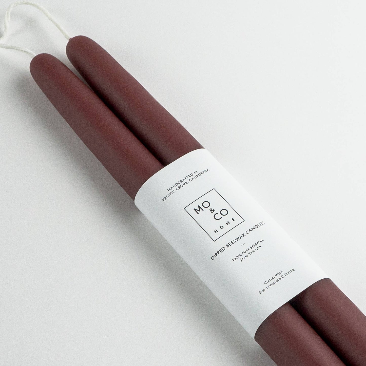 10" & 14" - 100% Beeswax Dipped Candles | Burgundy - by Carlyle Avenue