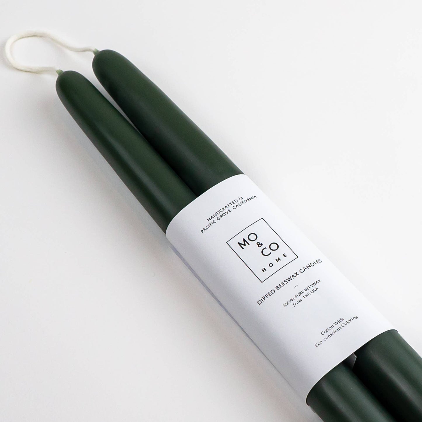 10" & 14" - 100% Beeswax Dipped Candles | Forest Green - by Carlyle Avenue