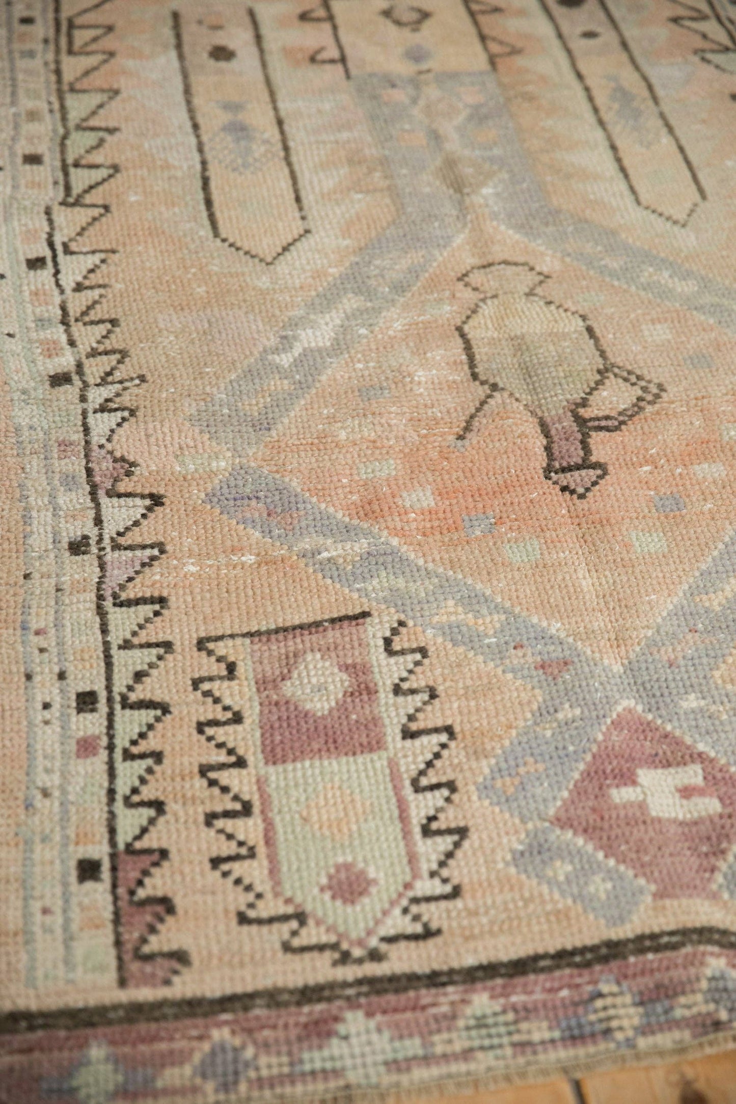 Vintage Distressed Oushak Rug w/Design Motif - Rug by Carlyle Avenue