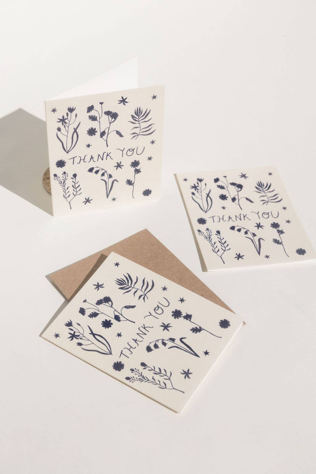 Indigo Flora Thank You Card Boxed Set - Greeting Cards by Carlyle Avenue
