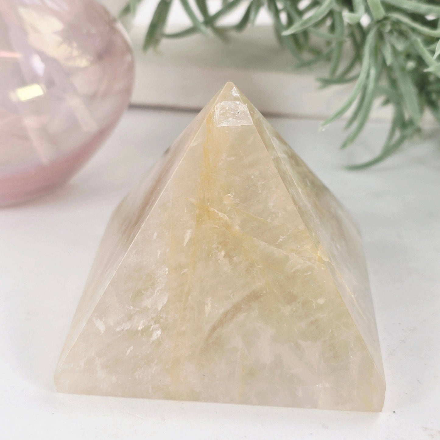 Golden Healer Crystal Pyramid - One-of-a-Kind - Decorative Accessories by Carlyle Avenue