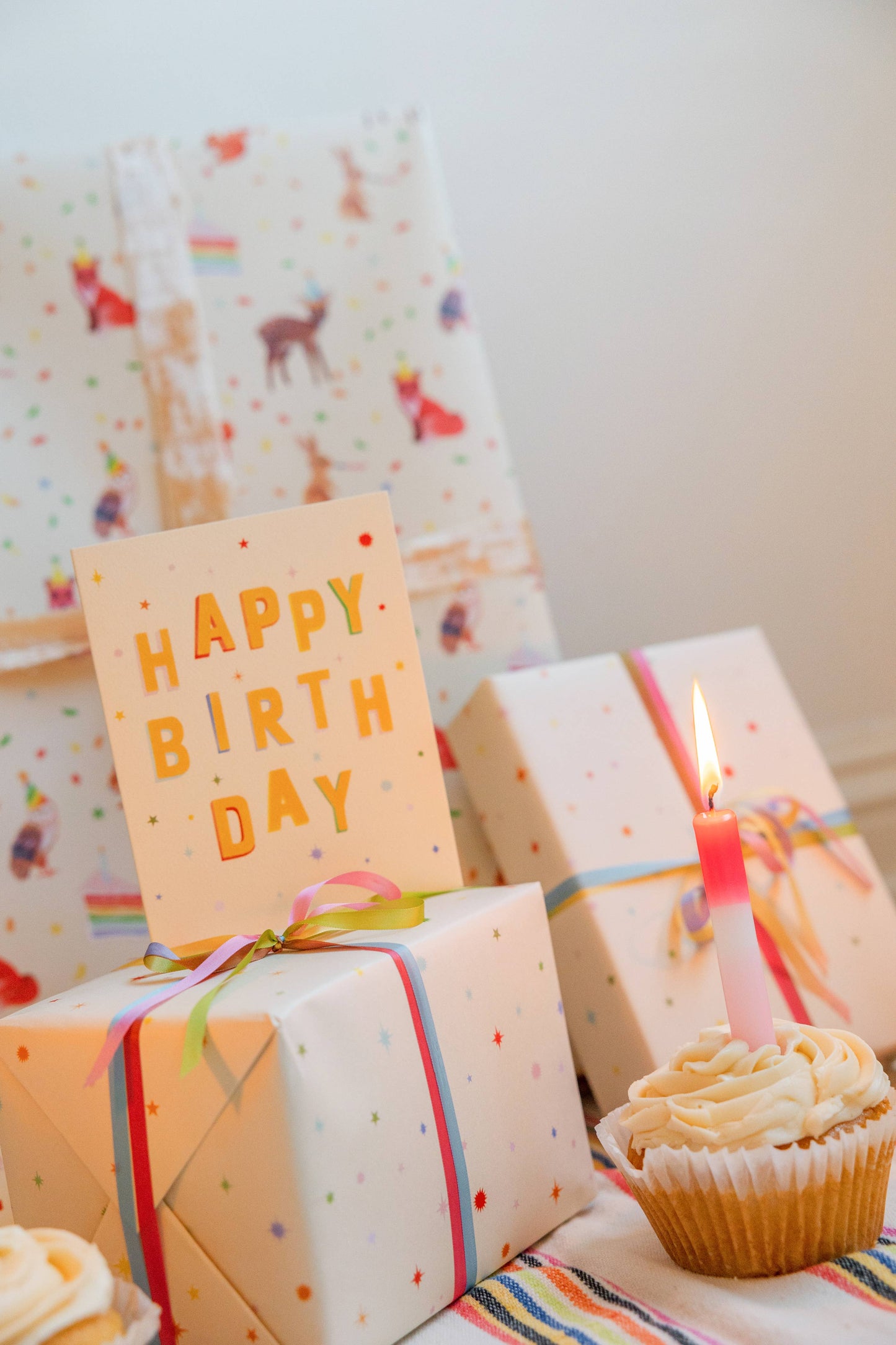 Rainbow Stars Birthday Card - Greeting Cards by Carlyle Avenue