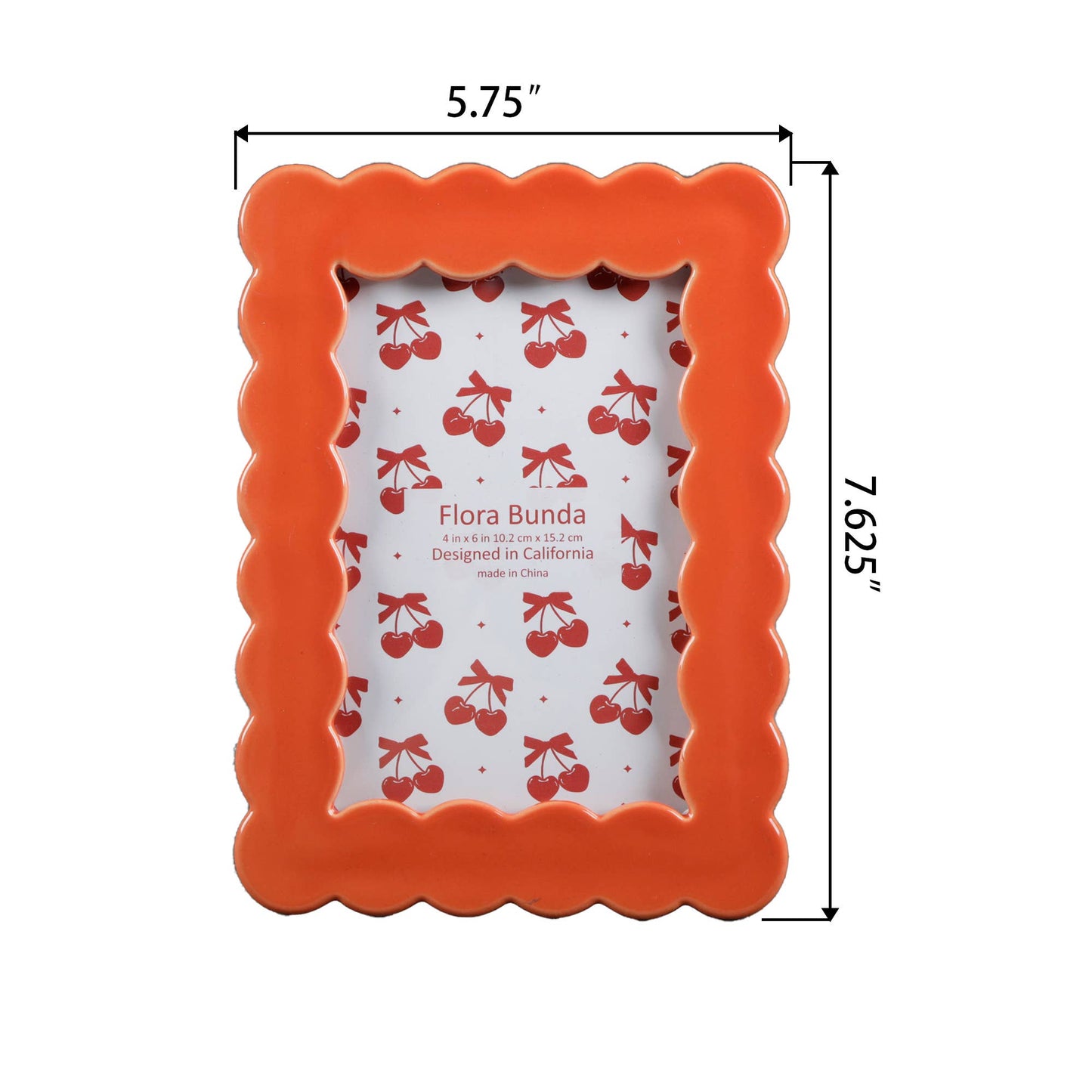 4 x 6 Scallop Edge Ceramic Frame - Picture Frames by Carlyle Avenue