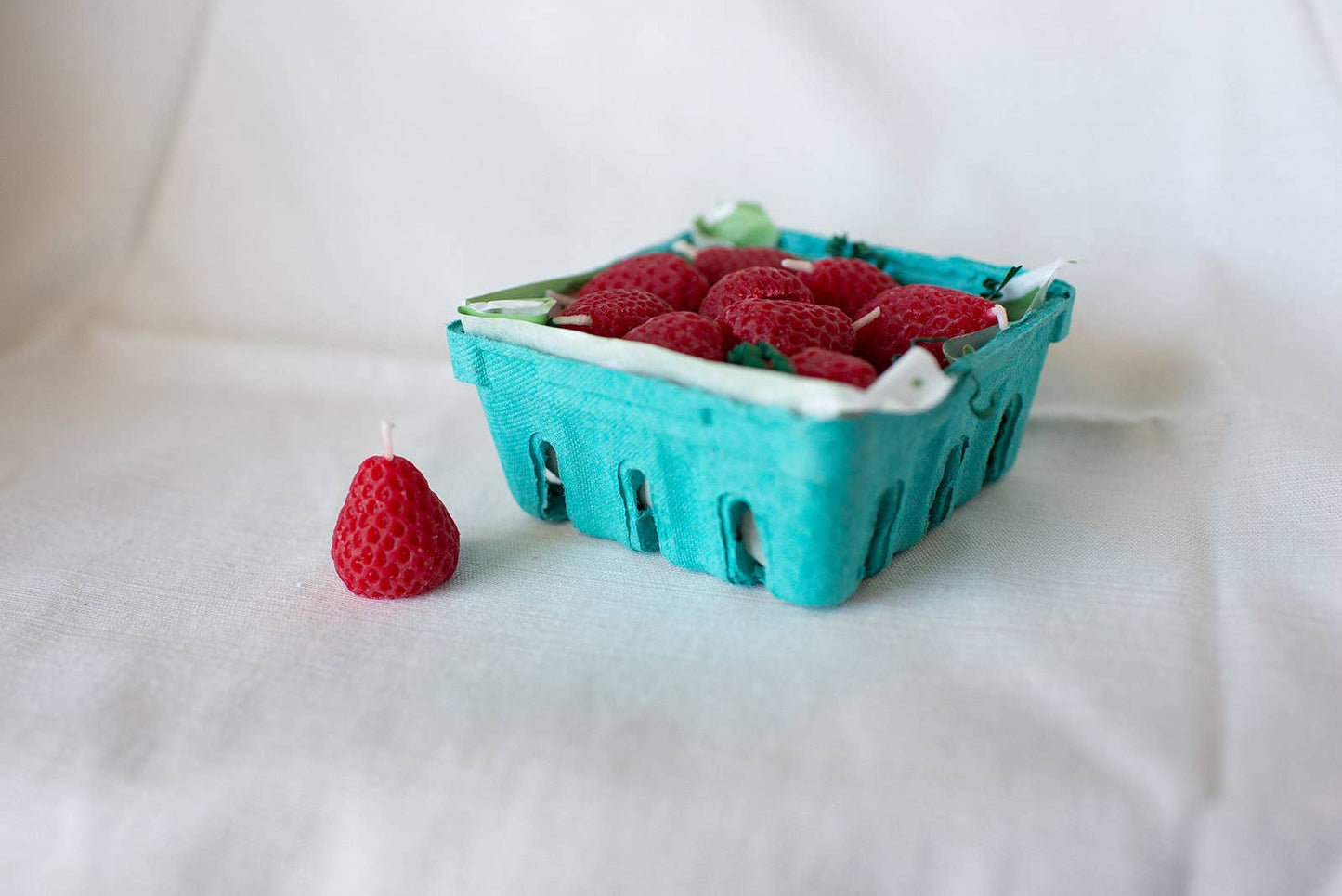 Beeswax Strawberry Birthday Candles - by Carlyle Avenue
