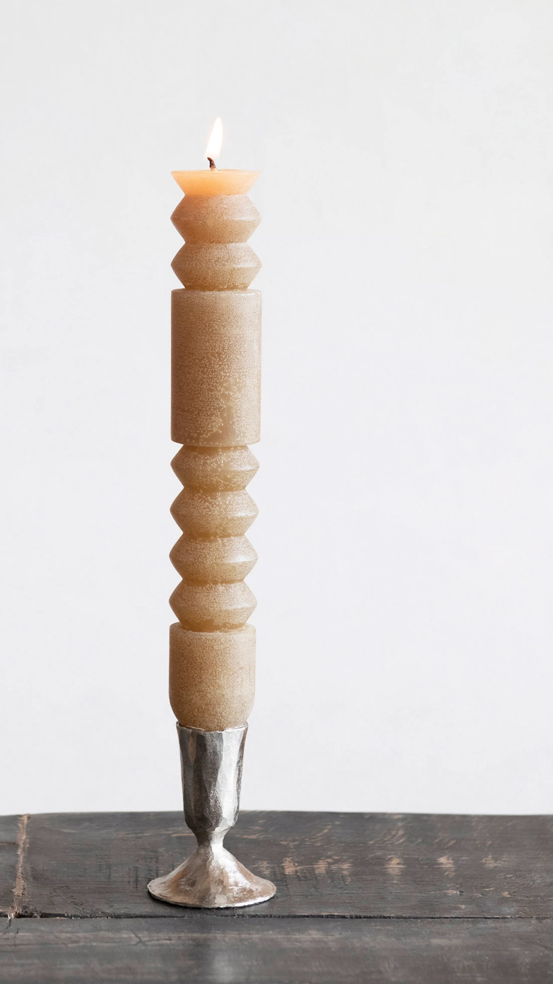 Metal Taper Holder - Silver -  by Carlyle Avenue