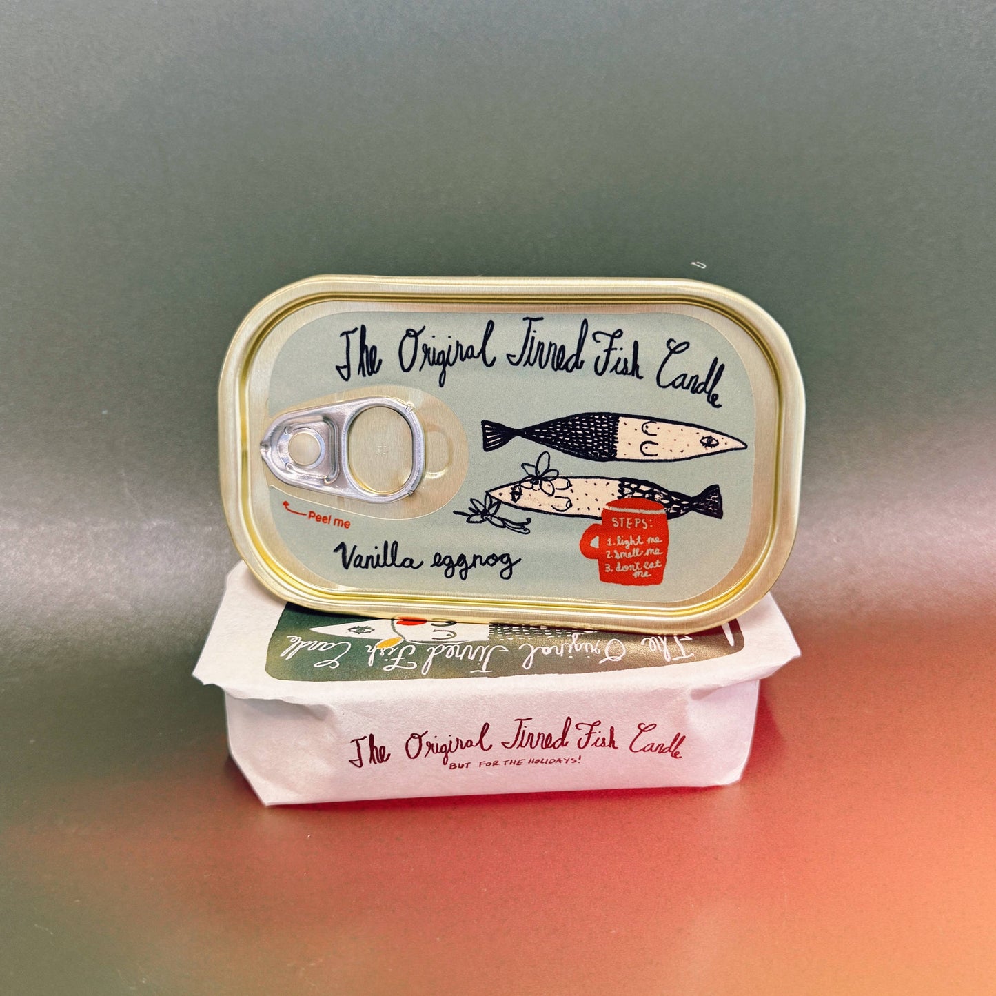 Tinned Fish Candle - Vanilla Eggnog - Candles by Carlyle Avenue