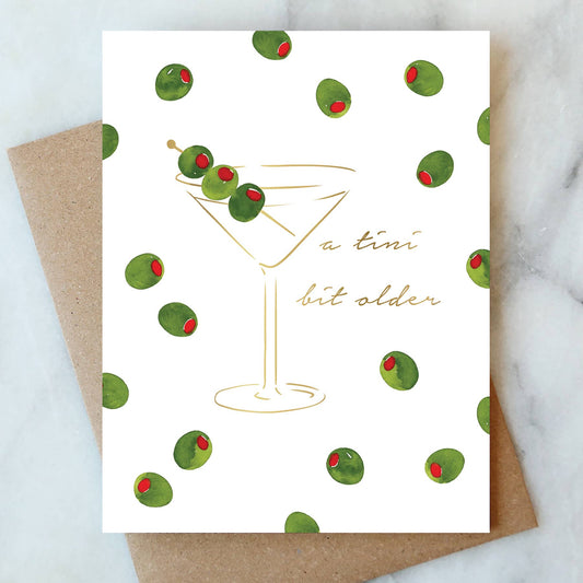 Martini Olives Birthday Greeting Card | Birthday Card -  by Carlyle Avenue