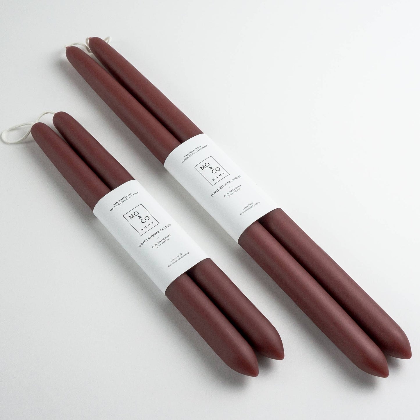 10" & 14" - 100% Beeswax Dipped Candles | Burgundy - by Carlyle Avenue