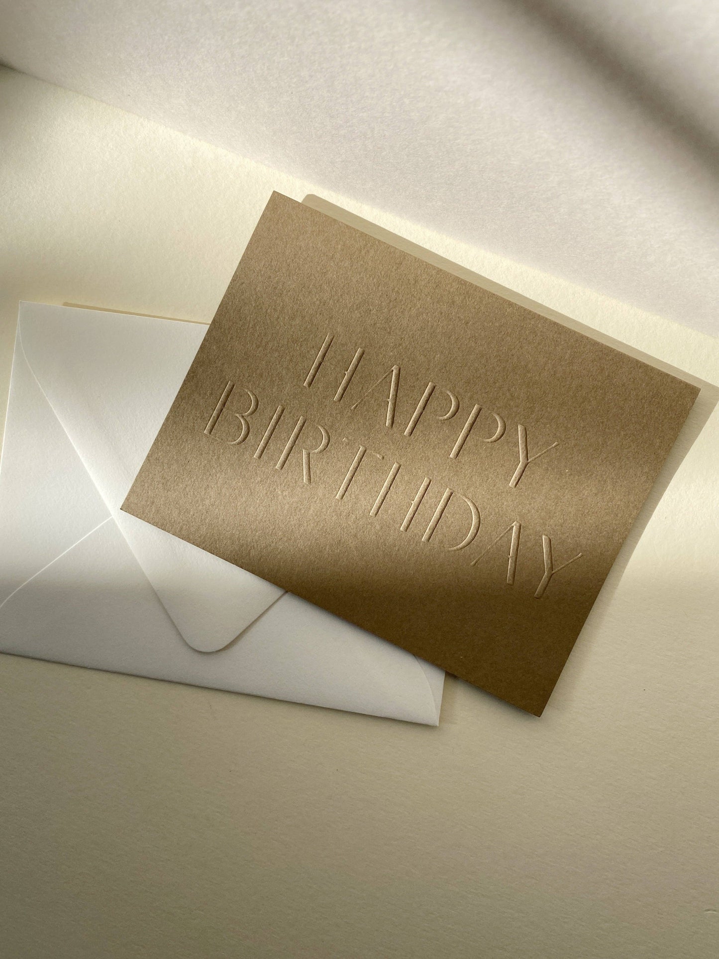Happy Birthday No. 10: Sand / Single Card - by Carlyle Avenue