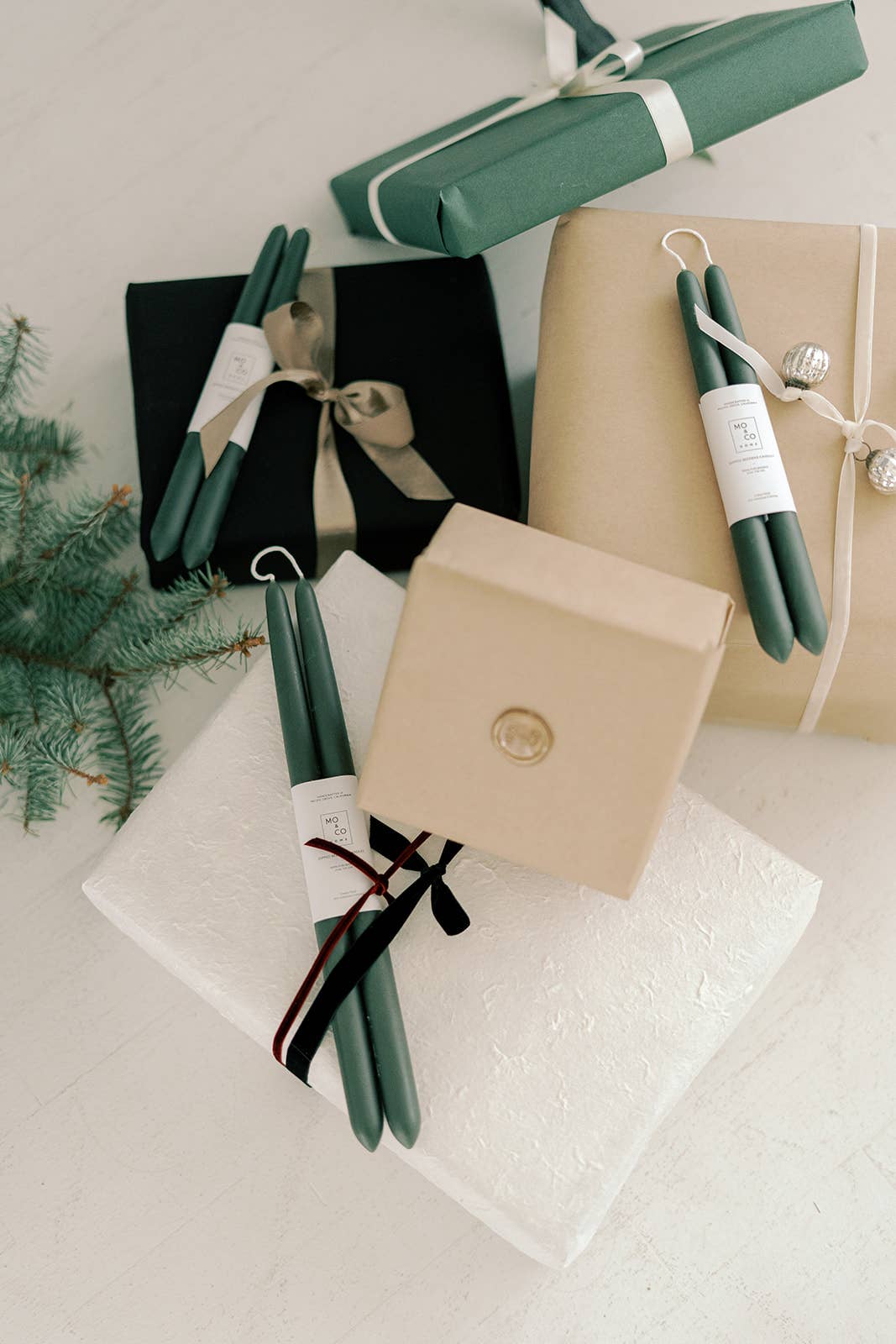 10" & 14" - 100% Beeswax Dipped Candles | Forest Green - by Carlyle Avenue