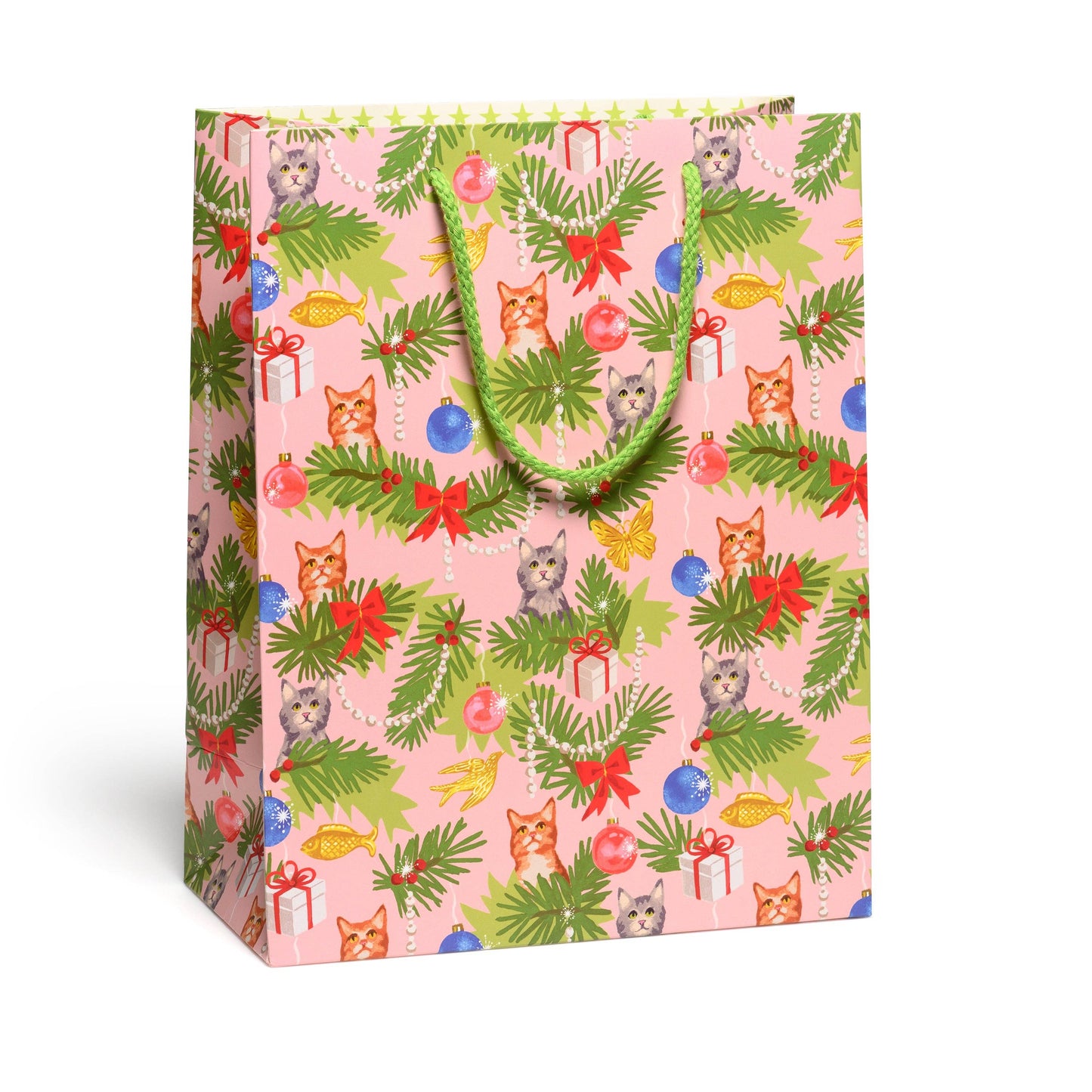 Christmas Cats large gift bag - by Carlyle Avenue
