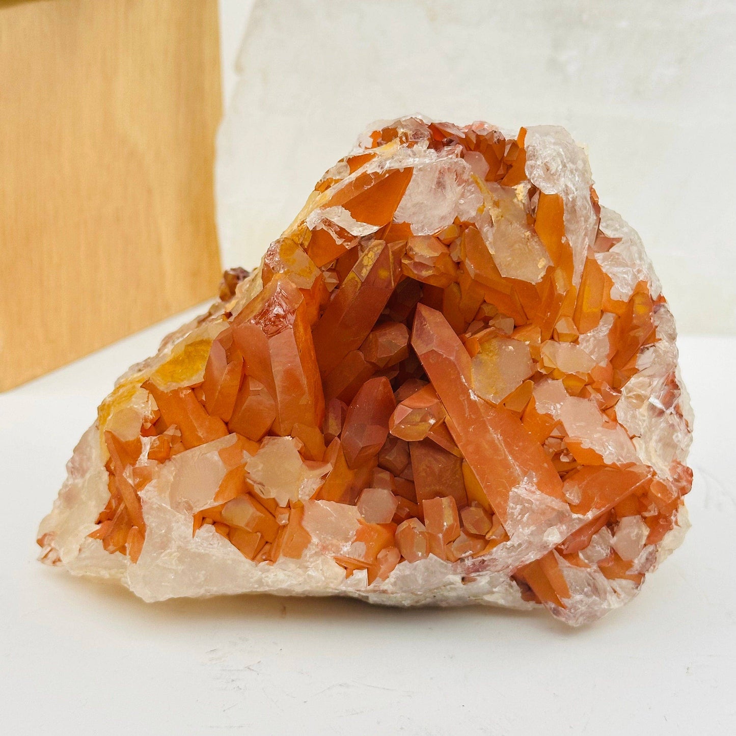 Tangerine Crystal Quartz Clusters