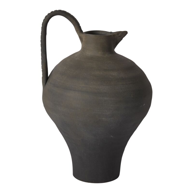 Dark Terracotta Curved Jug - Vases by Carlyle Avenue