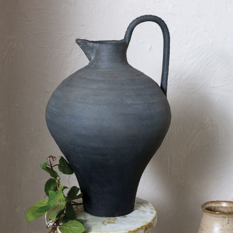 Dark Terracotta Curved Jug - Vases by Carlyle Avenue