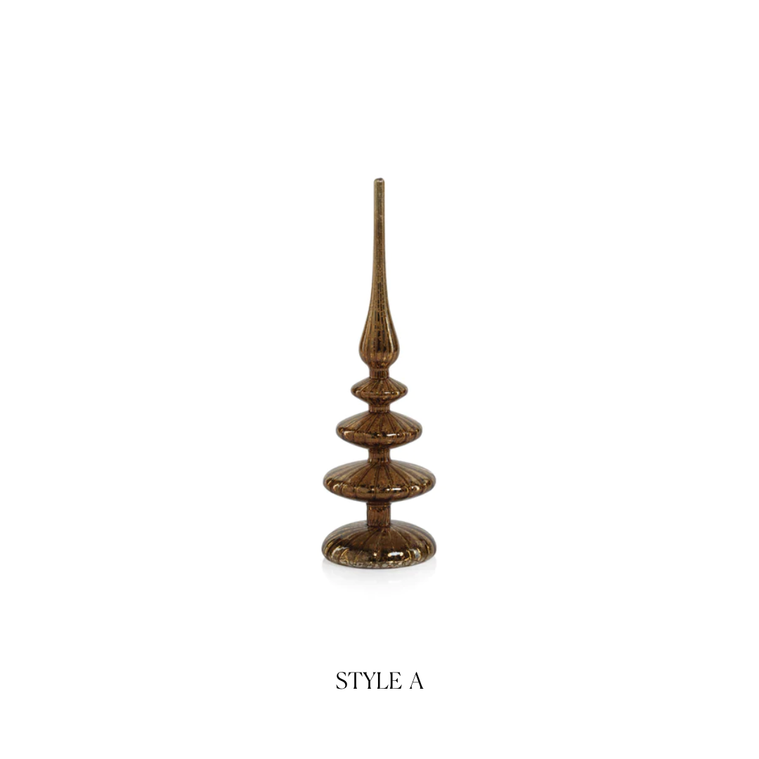 Decorative LED Finial - Antique Gold - Christmas Decor by Carlyle Avenue