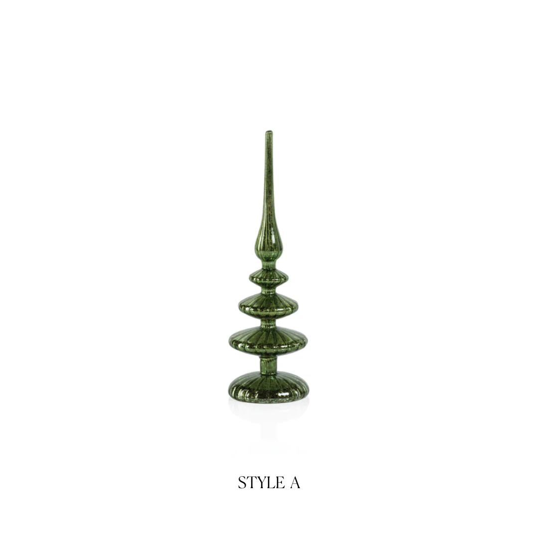 Decorative LED Finial - Green - Christmas Decor by Carlyle Avenue