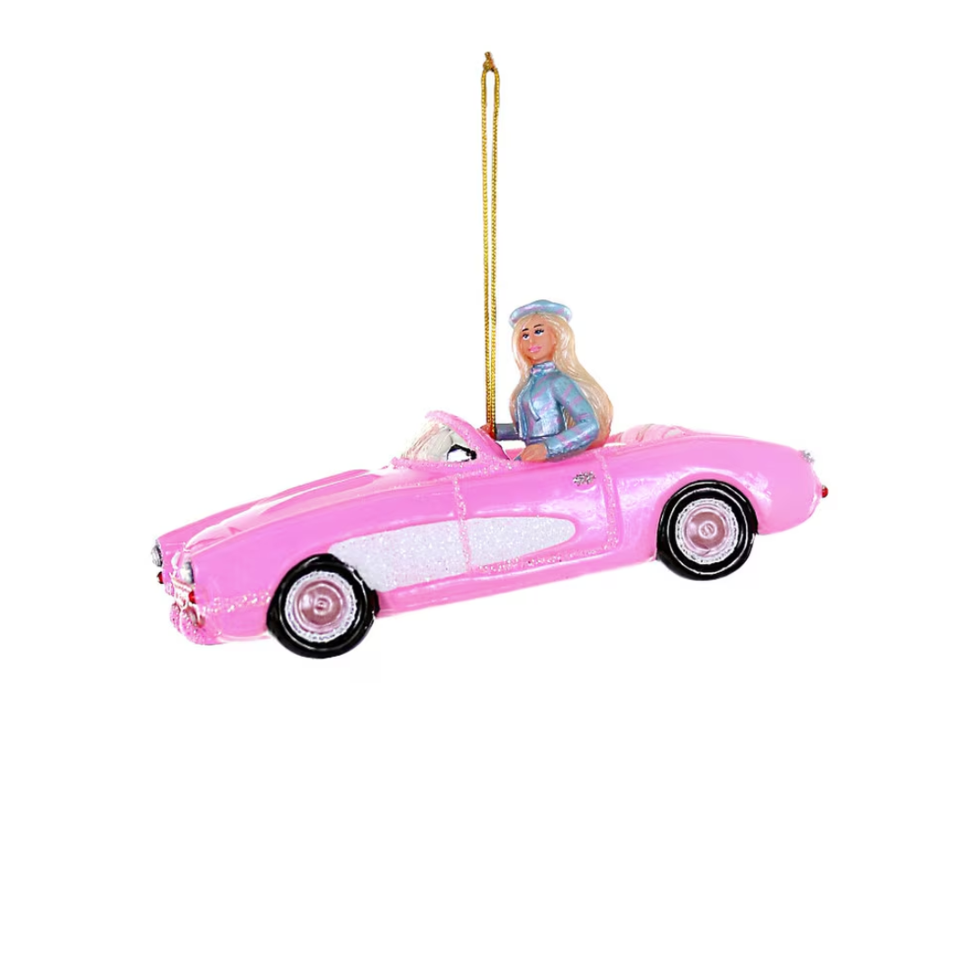 Pink Corvette Ornament - Holiday Ornaments by Carlyle Avenue