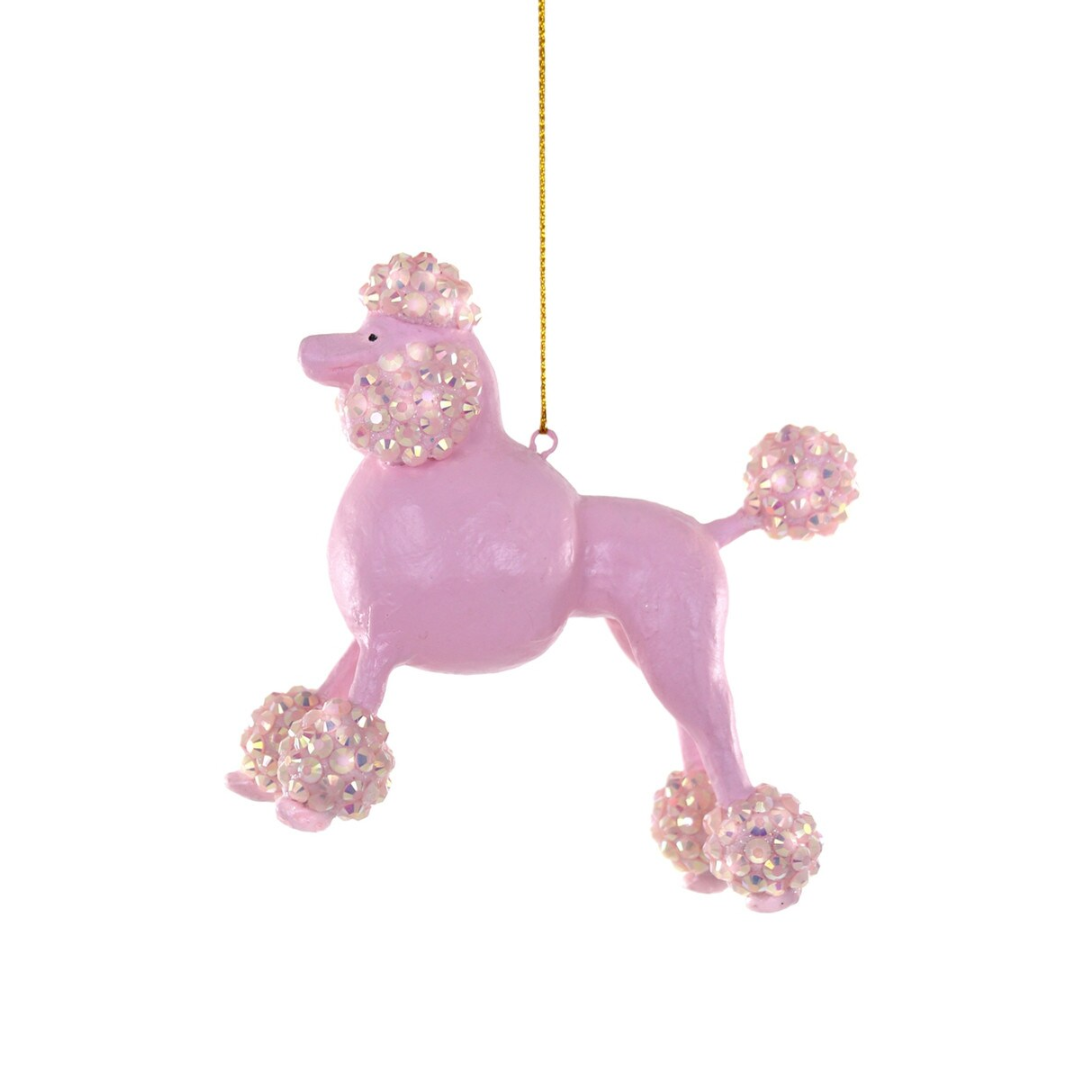 Beaded Poodle Ornament - Pink - Holiday Ornaments by Carlyle Avenue