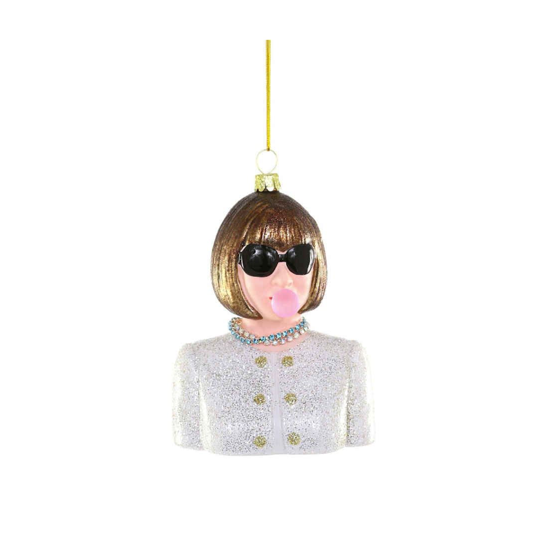 Anna Wintour w/ Bubble Ornament - Ornaments by Carlyle Avenue