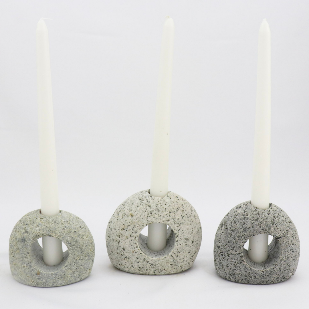 Silhouette Stone Candle Holder - Taper Holder by Carlyle Avenue