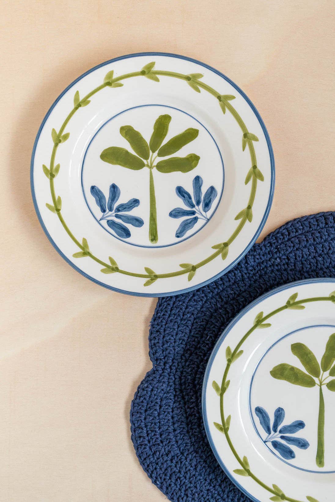 Bananeira Hand-Painted Dessert Plate - by Carlyle Avenue