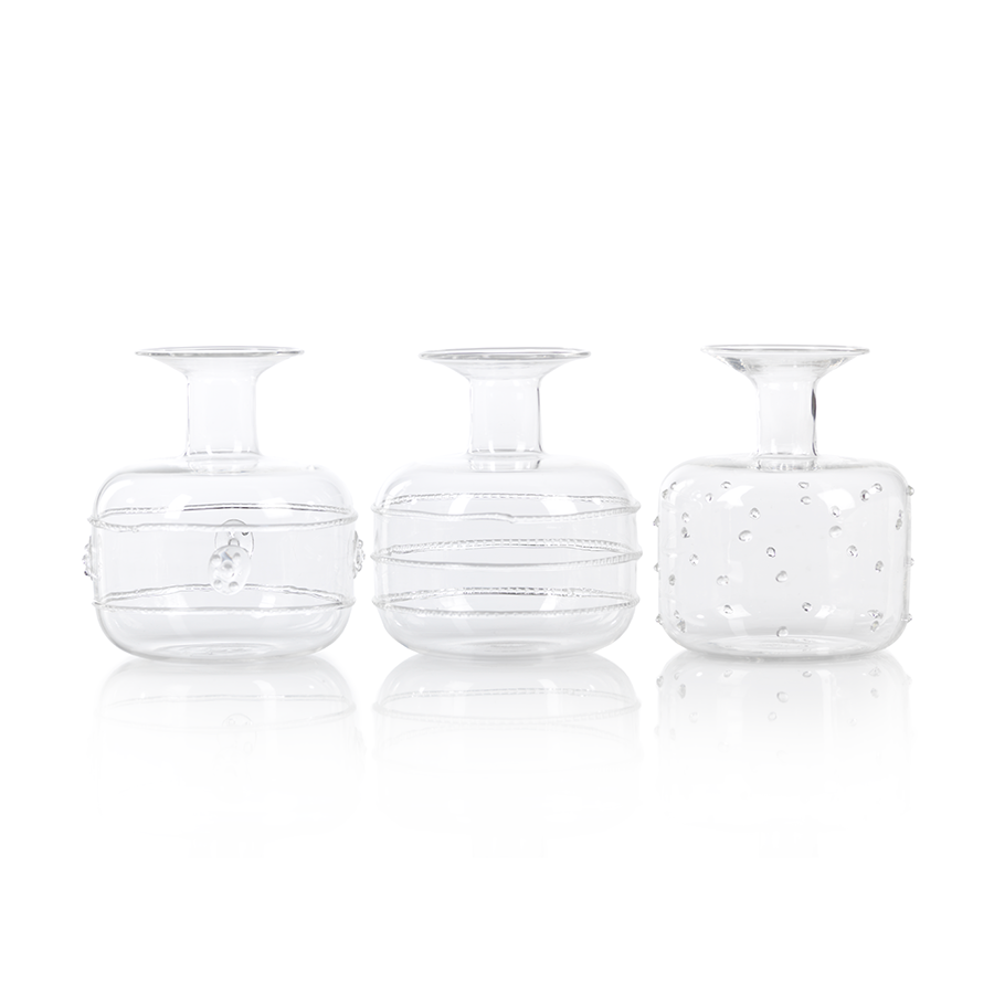 Unique Glass Vases - Set of 3 - Vases by Carlyle Avenue