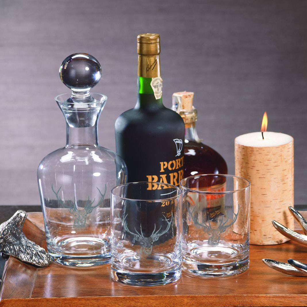 Stag Head Glassware - Barware by Carlyle Avenue