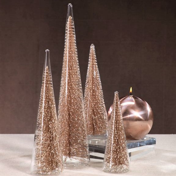 Clear Glass Decorative Tree w/Glitter - Christmas Trees by Carlyle Avenue