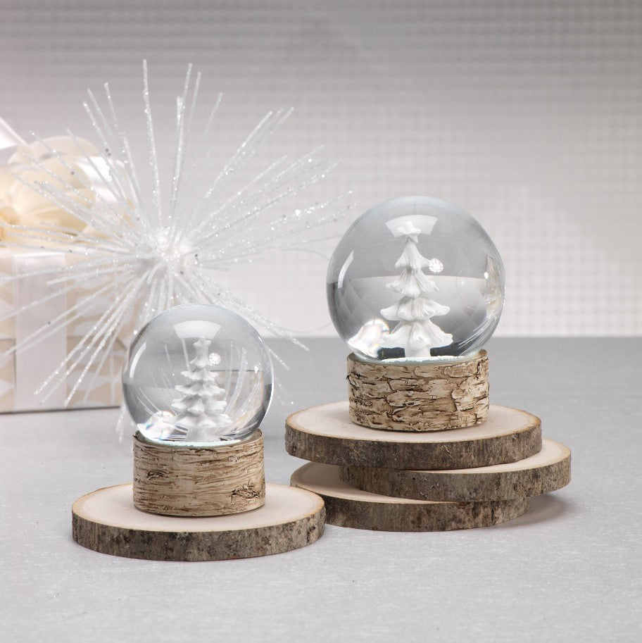 Snow Globe on Birch with Tree - Snow Globes by Carlyle Avenue