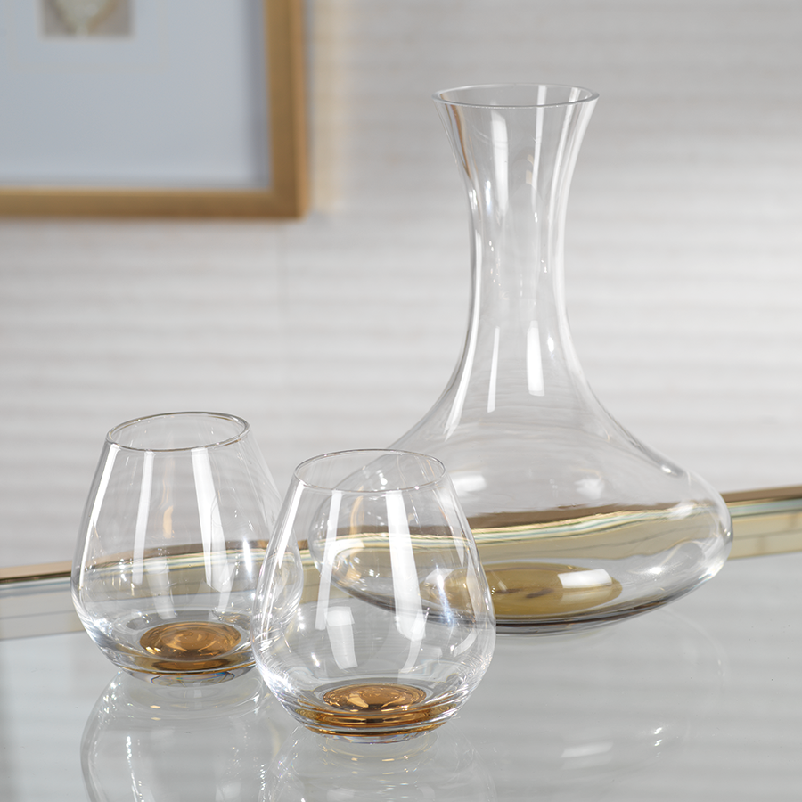 Golden Base Glassware Collection - Glassware by Carlyle Avenue