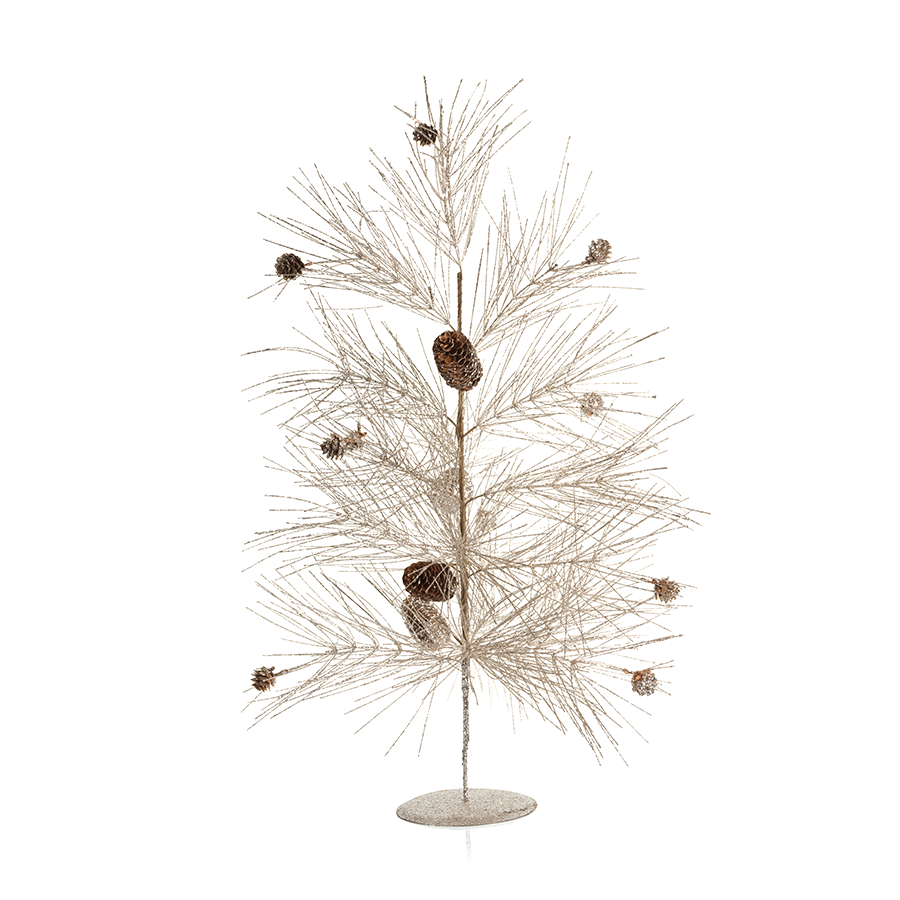 Champagne Spruce and Pinecone Tree - Seasonal & Holiday Decorations by Carlyle Avenue